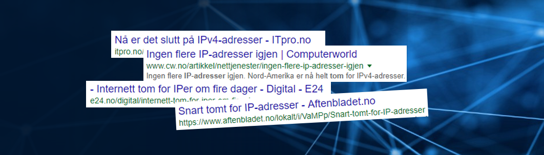 Slutt for IPv4
